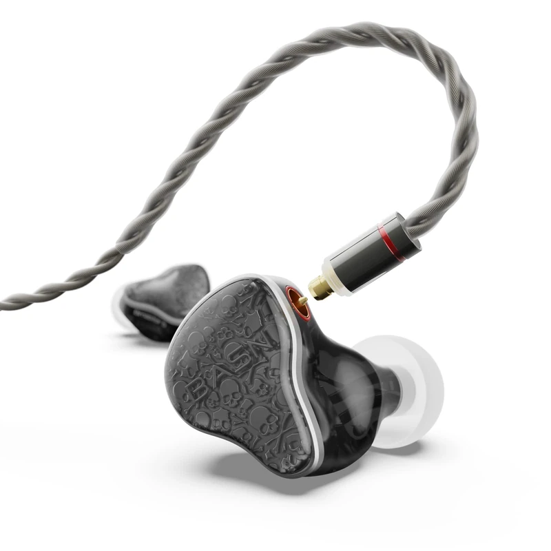 BASN Bmaster5 in Ear Monitors, 1DLC Diaphragm+4BA 5 Drivers Drummers Headphones with Silver-Plated OFC Cable, Noise Isolation IEM Earbuds for Musicians (Midnight Black) - Image 1