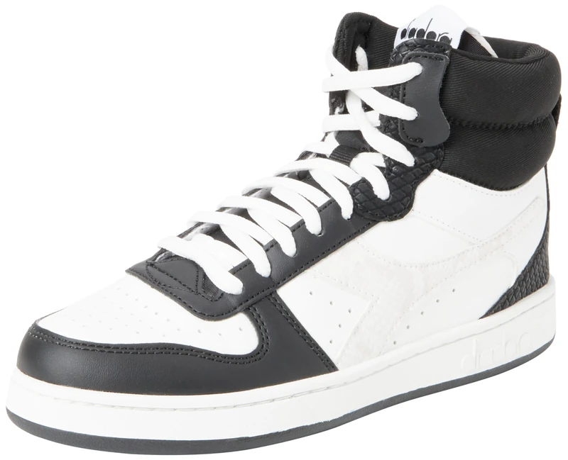 Diadora Women's Magic Basketball Mid Reptile Wn Gymnastics Shoe, Black White, 3.5 UK