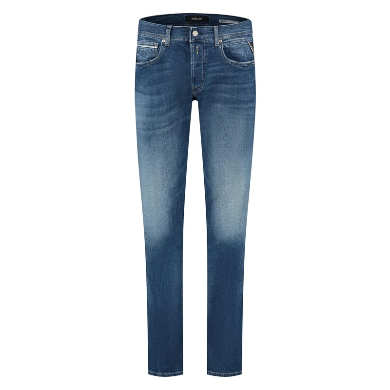 Replay Herren Jeans Grover Straight-Fit Bio, Medium Blue 009-4 (Blau), 27W / 32L