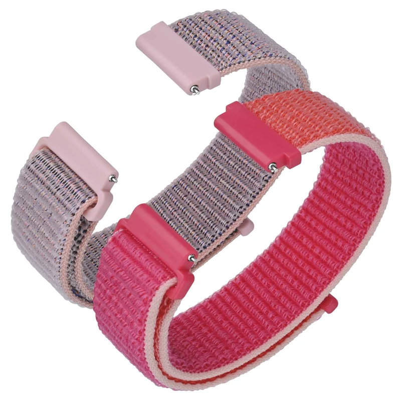 ANNEFIT 18mm Nylon Sport Watch Straps - 2 Pack Quick-Release