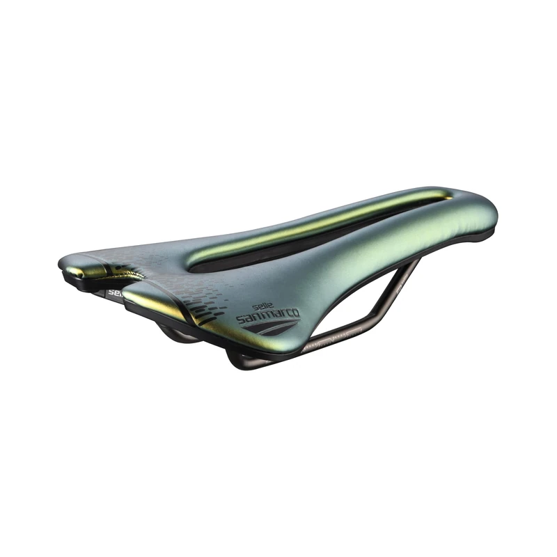 Selle San Marco Aspide Short Racing Saddle: Iridescent Gold L3