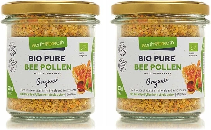 Earthbreath Bee Pollen Granules 400g (2x200g)–– 100% Raw & Natural – Sustainably Harvested – No Artificial Additives – Rich in Goodness