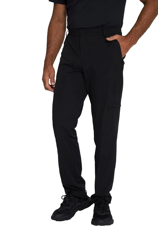 JP 1880 Men's JAY-PI Trekking-Hose FLEXNAMIC®, Outdoor, QuickDry, Regular Fit Pants, Schwarz,