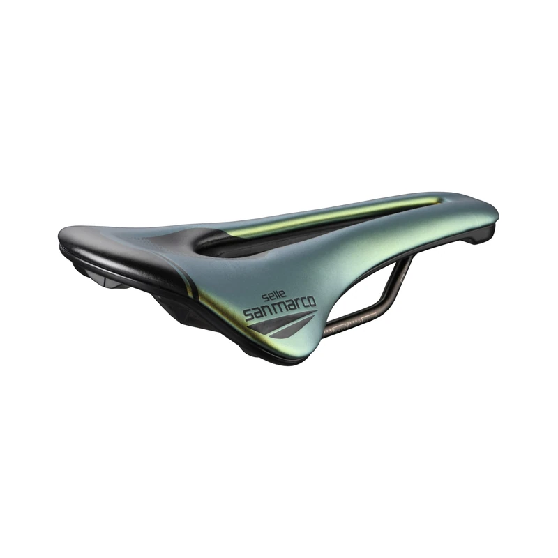 Selle San Marco Shortfit 2.0 Racing Saddle: Iridescent Gold S3