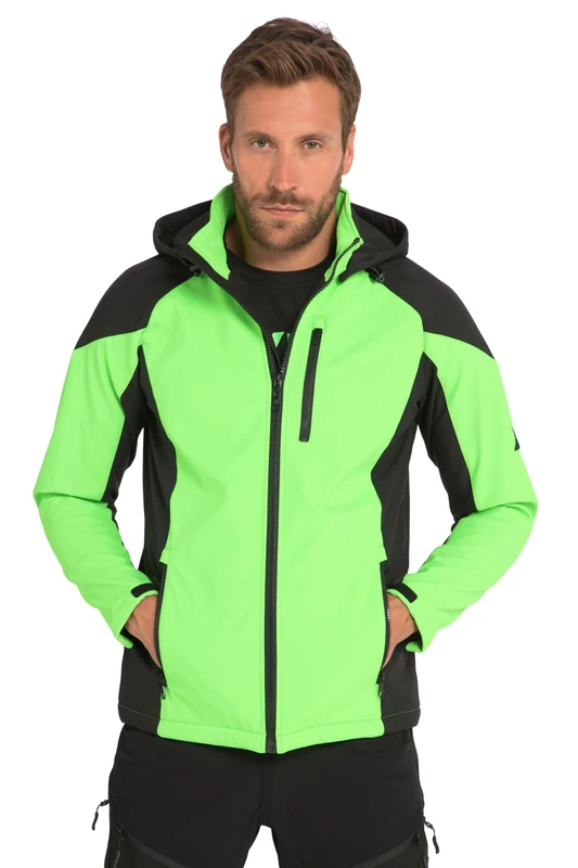 JP 1880 Men's Trekking Softshell Jacket, neon Green, XXXL