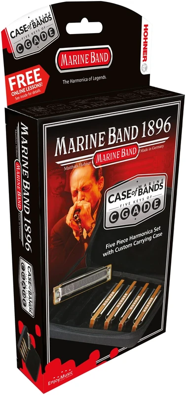 Hohner Marine Band 1896 Harmonica Multipack C D E G A Major - M18965XP