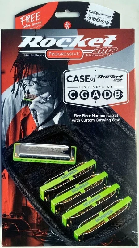 Hohner Rocket Amp Harmonica Multipack C G A D Bb Major - M20155XP