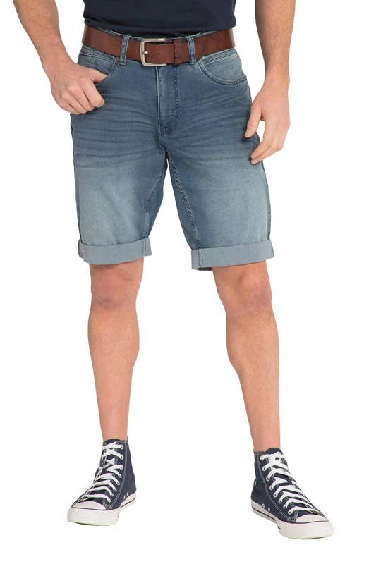 JP 1880 Men's Light Weight Denim Bermuda Pants, Blue Denim,