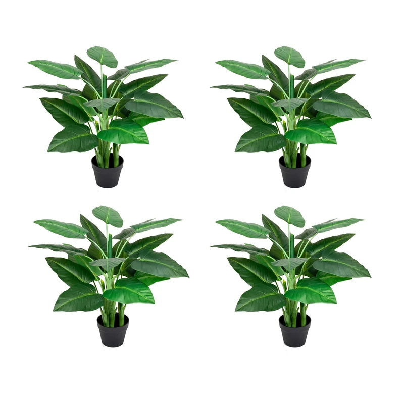 GreenBrokers Pack of 4 Artificial Real Touch Calla Lily Tree in Pot 3ft/90cm