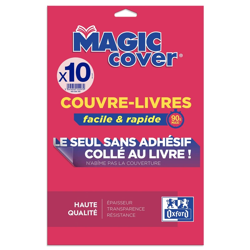 OXFORD 35 Packs of 10 Sheets Magic Cover A4 PP 7.5/100e Smooth Colourless