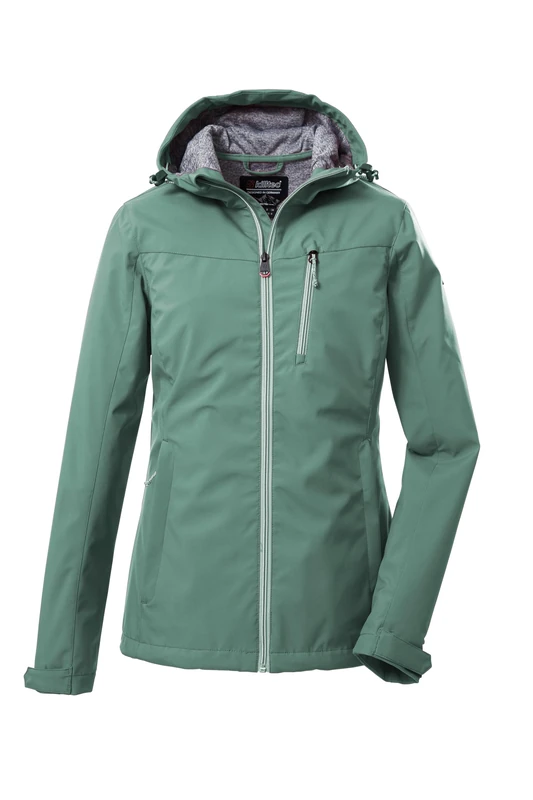 Killtec KOS 89 WMN SFTSHLL JCKT 39138-000 Women's Softshell Outdoor Jacket with Hood Pistachio Size 8