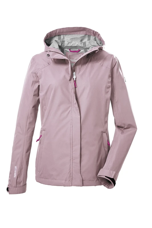 Killtec Women's Kos 49 Wmn Jckt 2 1/2 Layer Functional Outdoor Jacket with Hood, Packable, Mauve, 50 (EU)