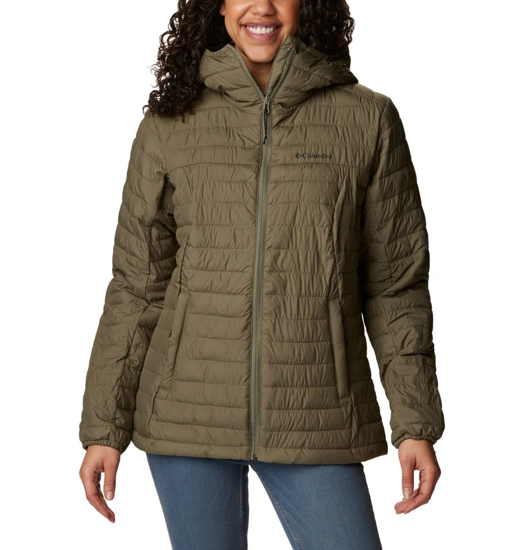 Columbia Women's Silver Falls Hooded Jacket, Hooded Puffer Jacket, Stone Green, Size M - Image 1