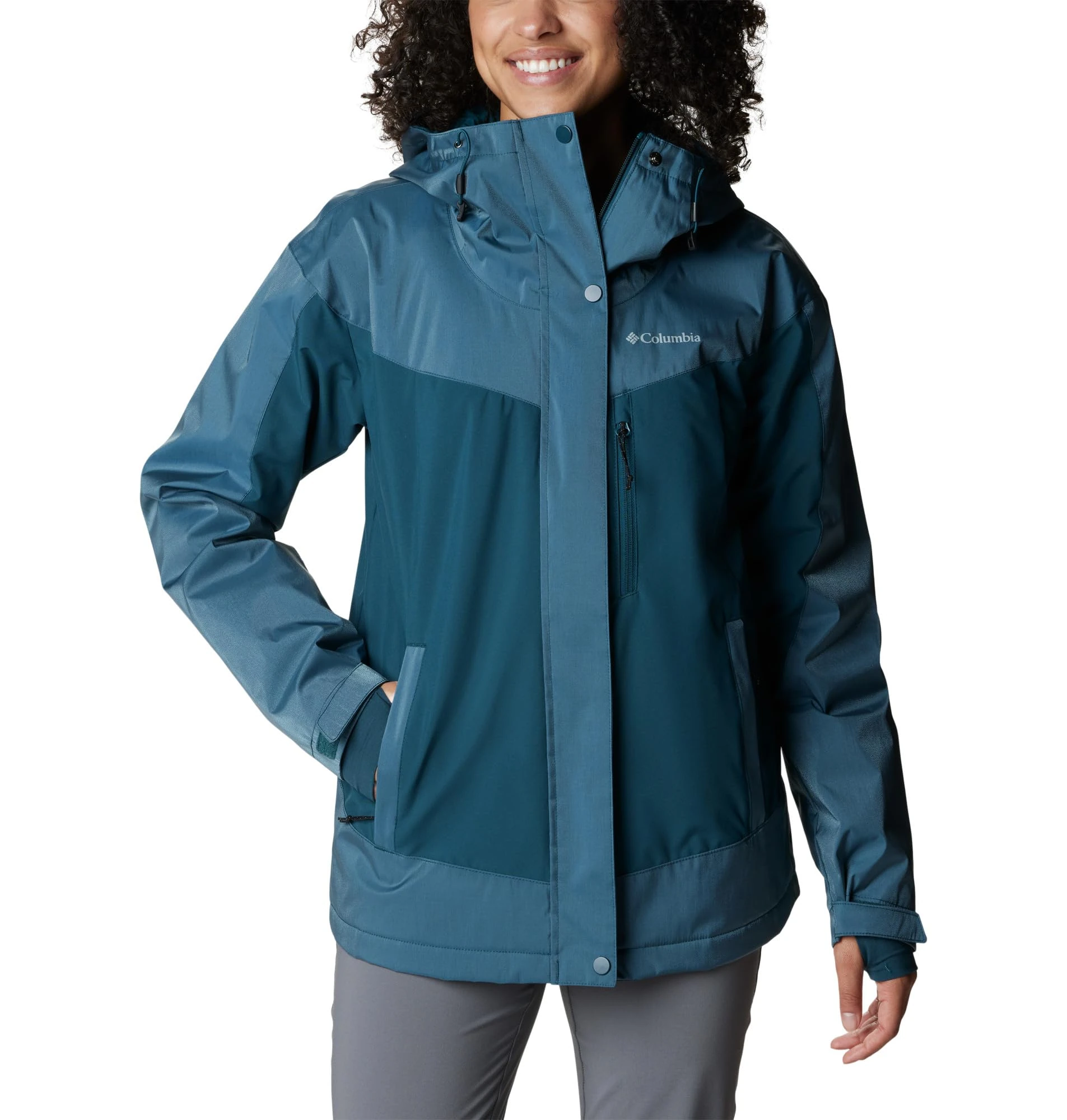 Columbia Women's Point Park Insulated Winter Jacket, Night Wave Sheen, Night Wave, M