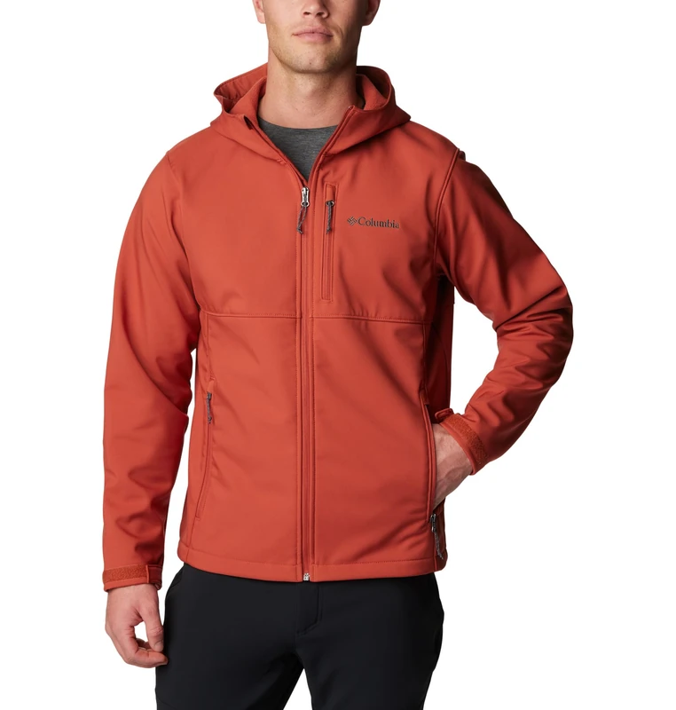 Columbia Men's Ascender Hooded Softshell Jacket, Softshell Jacket, Warp Red, Size M - Image 1