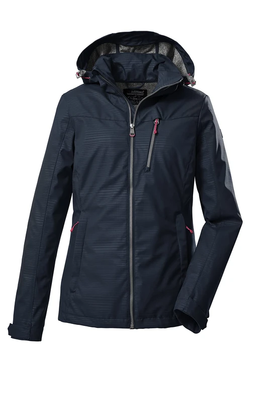 Killtec KOS 91 WMN SFTSHLL JCKT 39141-000 Women's Softshell Outdoor Jacket with Zip-Off Hood Dark Navy Size 8