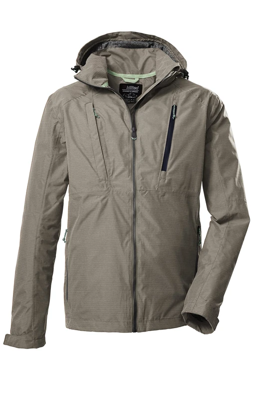 Killtec Men's Kos 85 Mn Jckt Functional Outdoor Jacket with Zip-Off Hood, Sand, XXL