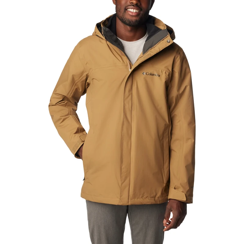 Columbia Men's MiShort Sleeveion Air Interchange 3 in 1 Interchange Winter Coat, Brown, S