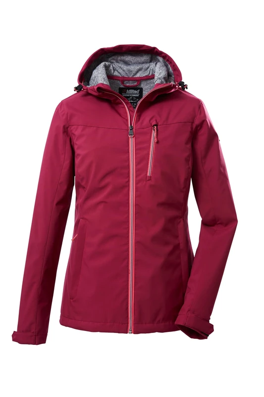 Killtec Women's Kos 89 Wmn Sftshll Jckt Softshell Outdoor Jacket with Hood, Dark Rose, 36 (EU)