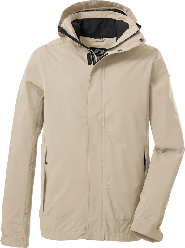 Killtec Men's Kos 87 Mn Jckt_xenios Functional outdoor jacket with zip-off Hood, Light sand, XXL