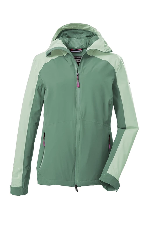 Killtec 39226-000 Women's Functional Outdoor Jacket with Hood and Underarm Ventilation KOS 30 WMN JCKT; Pistachio Size 36
