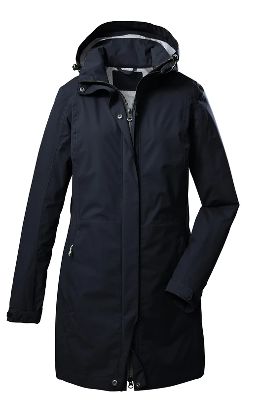 Killtec KOS 93 WMN PRK Women's 2 1/2 Layer Functional Parka with Zip-Off Hood Dark Navy 42 39143-000, dark navy