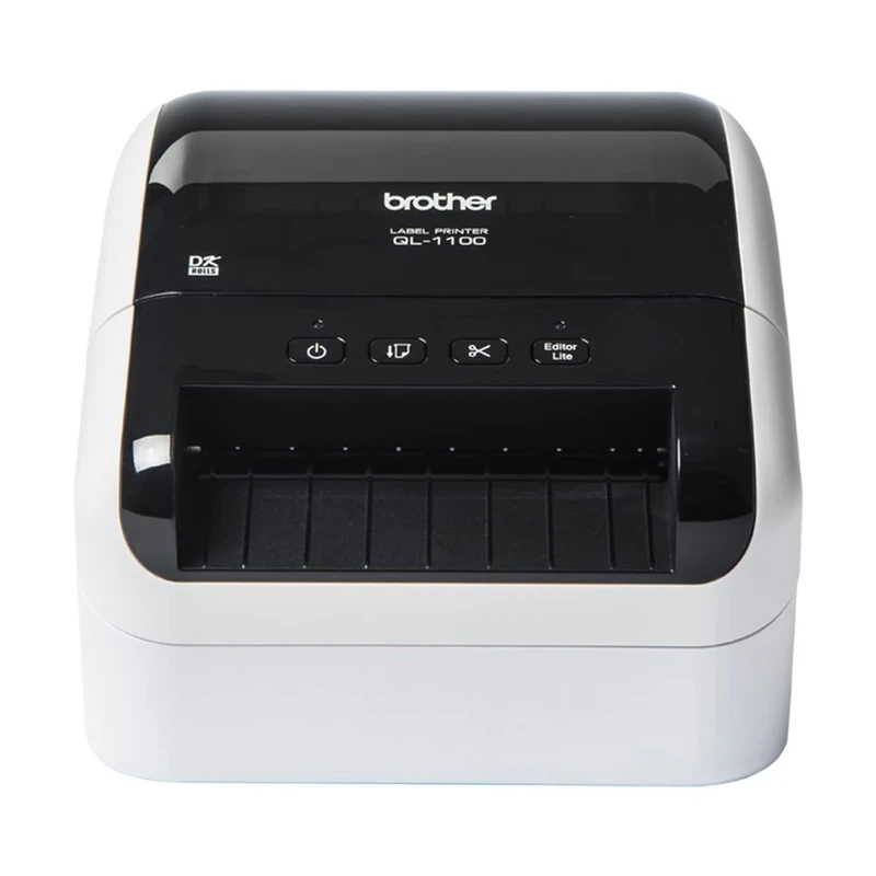 Brother QL-1100C Label Printer | Shipping Labeller | PC Connected | Desktop | Wide Format 4 Inch Labels, UK Plug