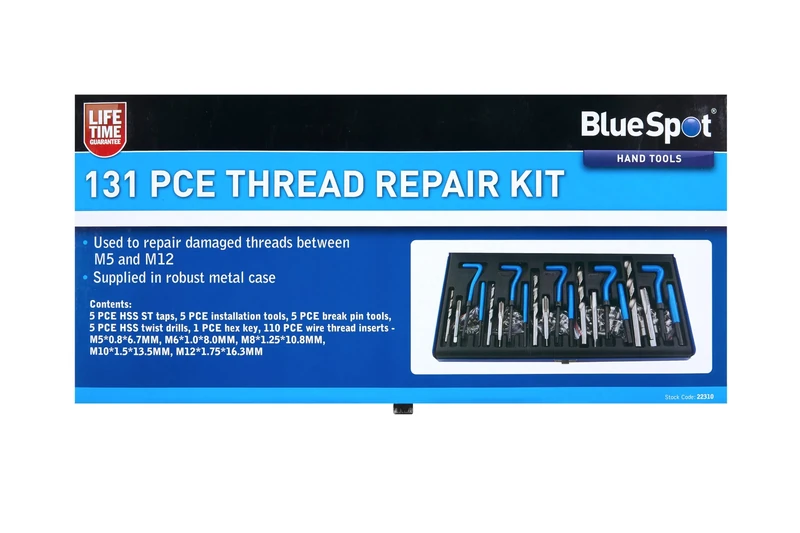 Blue Spot Tools 22310 131 PCE Thread Repair Kit