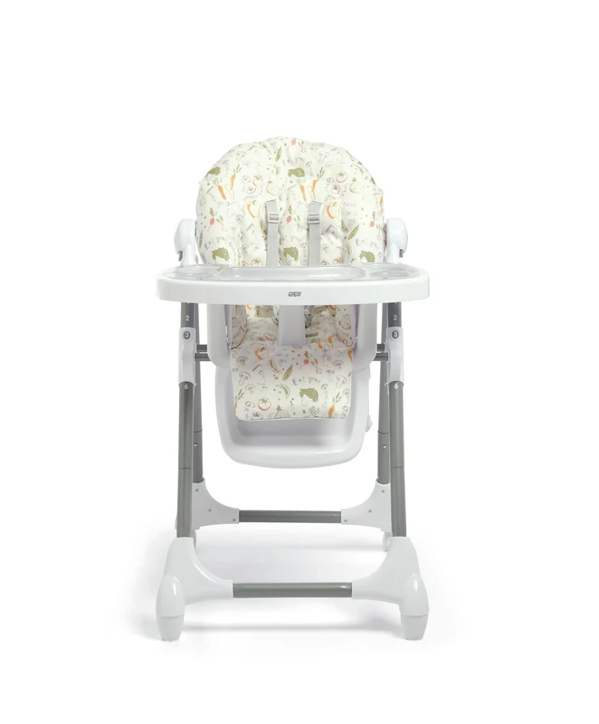 Mamas & Papas Snax Adjustable Highchair, Reclines, Foldable with Removable Tray, Wonky Veg
