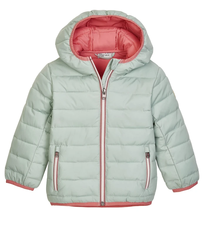 first instinct by killtec Fios 15 MNS Qltd Quilted Jacket with Hood, Steel Mint, 86-92 - Image 1
