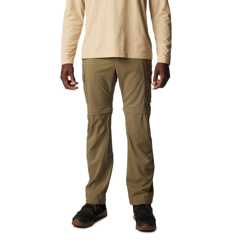 Columbia Men's Silver Ridge Utility Convertible Pant Hiking Convertible Trousers, Stone Green, Size W32/L32