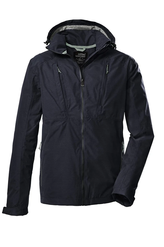 Killtec Men's Kos 85 Mn Jckt Functional Outdoor Jacket with Zip-Off Hood, Dark Navy, L
