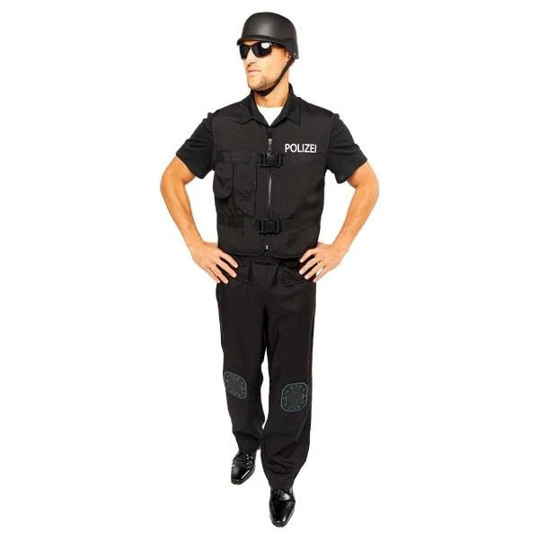 amscan Adult German S.W.A.T. Policeman Costume Size L - Image 1