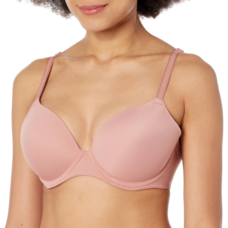 Freya Women's Undetected Underwire Demi T-Shirt Bra, Opaque, Ash Rose, 34F
