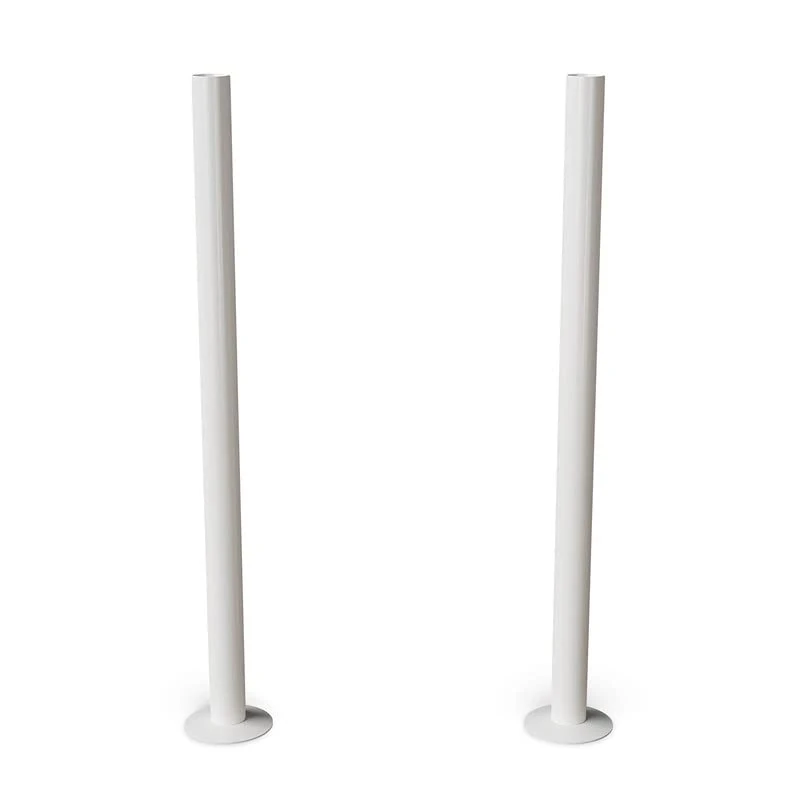 UK Radiators White Pipe Sleeve - Gloss Finish, 300mm Brass, 130mm Fit