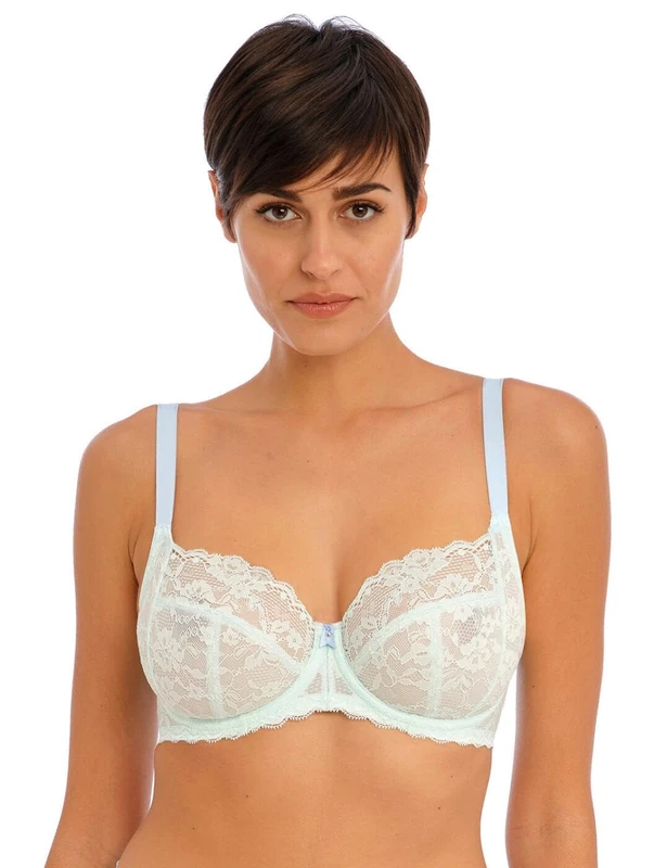 Freya Women's Offbeat Underwire Side Support Bra Full Coverage, Opaque, Pure Water, 32F