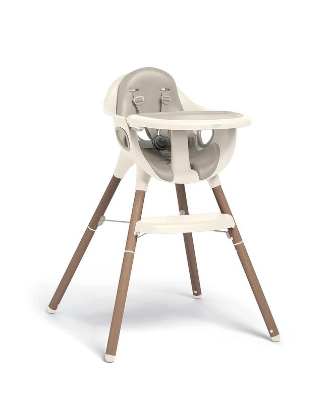 Mamas & Papas Juice Highchair, Adaptable, Easy Clean Design, Lightweight and Portable, Croissant - Image 1