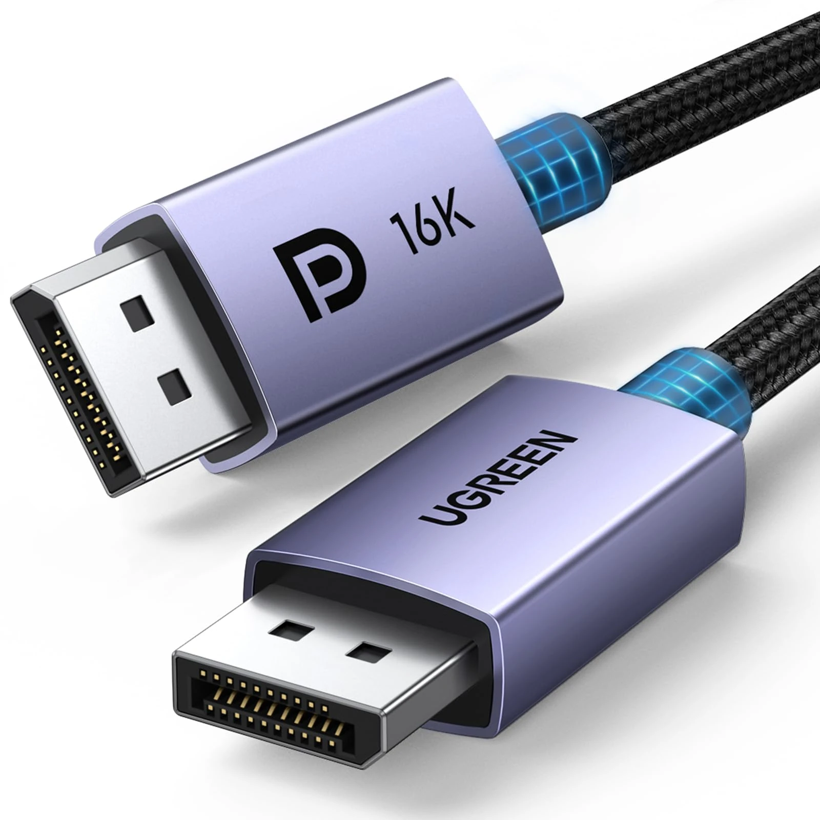 UGREEN 16K DisplayPort Cable 6.6FT [VESA Certified] 240Hz DP 2.1 to DP Lead 16K@30Hz 8K@240Hz 4K@240Hz HDR DSC 1.2a MST FreeSync G-Sync HDCP 2.3 Display Port Cord for TV PC Video Card Monitor (2M)