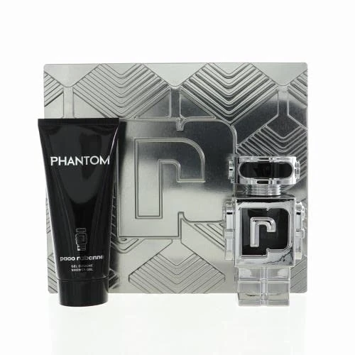 Phantom by Paco Rabanne for Men - 2 Pc Gift Set 1.7oz EDT Spray, 3.4oz Shower Gel