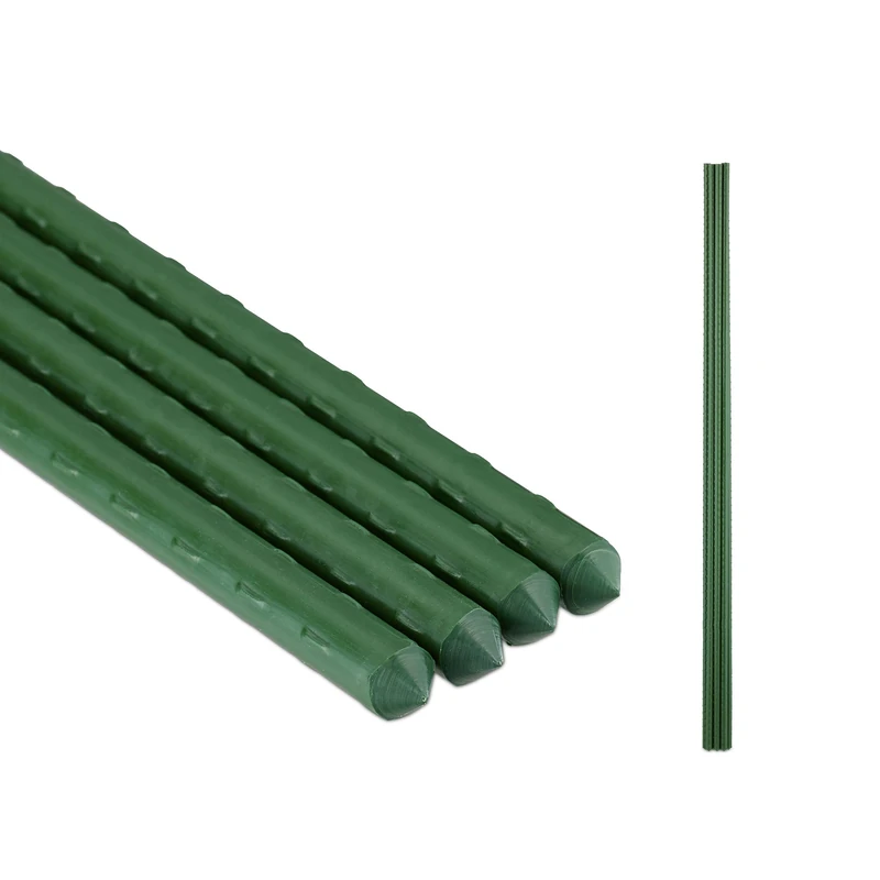 Relaxdays Plant Stakes (Set of 10) - 75 cm Green Support
