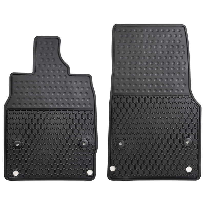 Matericuo Car Floor Mats Custom Fit for Corvette C8 2020-2024 Black Rubber Auto Liner Mats All Weather Protection Heavy Duty Odorless