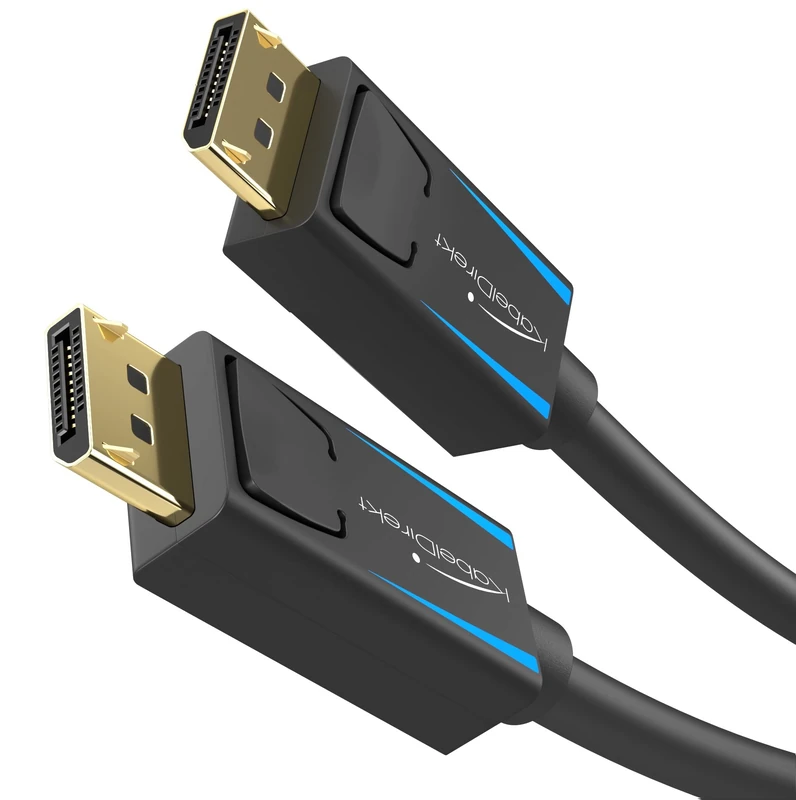 8K DisplayPort & DP cable, special end-to-end A.I.S. shielding – 10x 3m (for DP 1.4 gaming PCs/laptops/graphics cards/monitors with 8K@60Hz, 4K@120Hz and ultra-fast 144Hz/165Hz/240Hz) by CableDirect