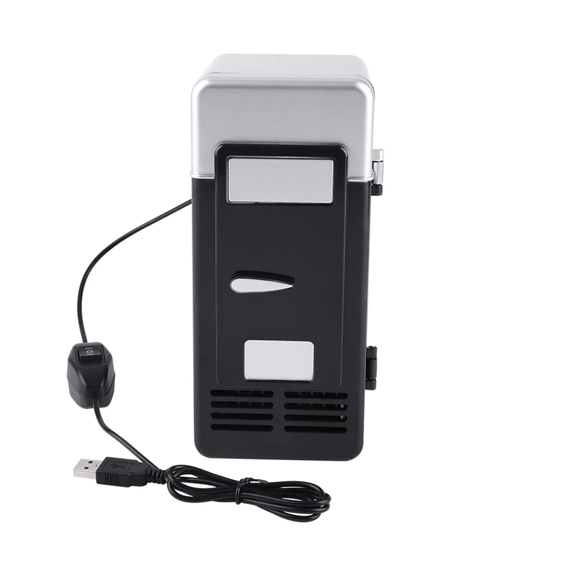 VOBOR Usb Mini Fridge,Portable Small Usb Cooler Warmer, Lightweight Fridge Beverage Drink Cans Cooler Refrigerator for Office Desktop Pc Car