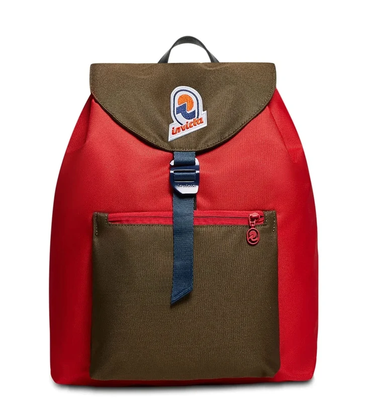 Invicta Backpack - ALPINO COLORBLOCK, Red - Leisure - for Men Women, red, Taglia unica, Modern