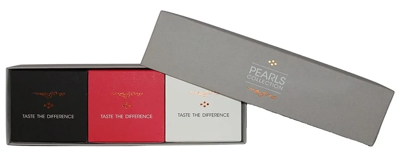 Messino Pearls Collection Gift Set in a Box: Balsamic Pearls - White Balsamic Pearls - Pomegranate Pearls, 3 x 50 ml