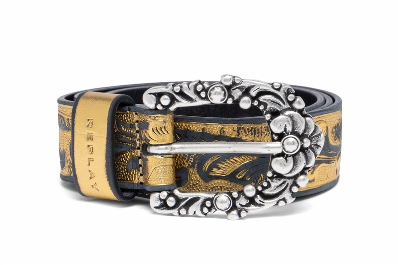 REPLAY Women's AW2595.000.A3120C Belt, Gold 168, 85