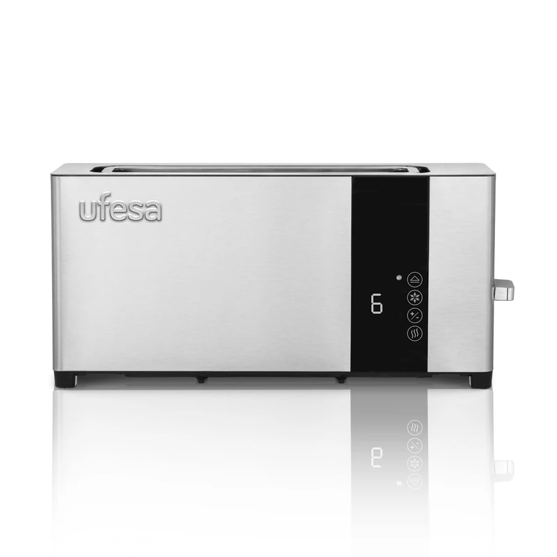 Ufesa Plus Delux Tostador de 1 Ranura Larga y Ancha, 1050W, 7 Niveles, Función Recalentar, Descongerlar y Cancelar, Bandeja - Image 1