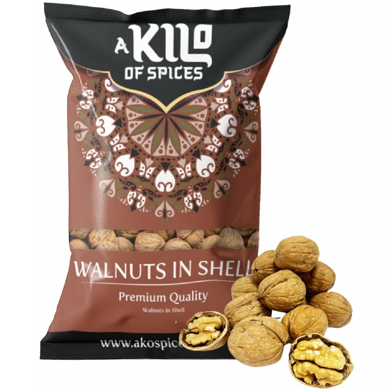 A Kilo of Spices | Walnuts in their Shell 500g | Whole Walnuts | Raw Nuts in Shell | Premium Quality | Perfect Squirrel Food | Ideal for a Healthy and Nutritious Treat