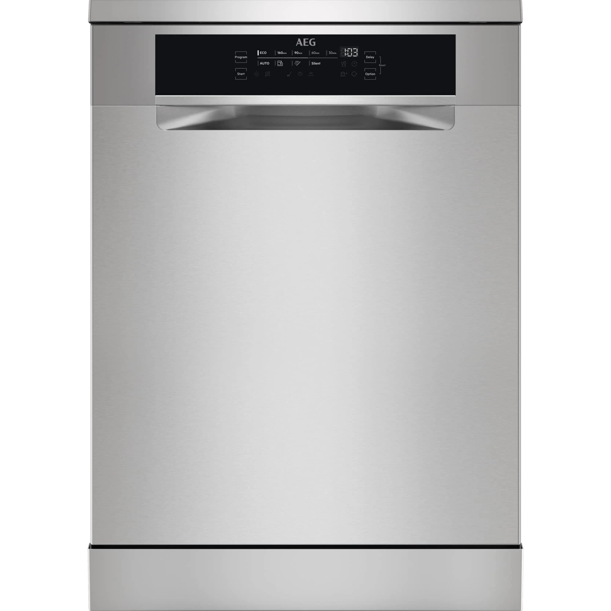 AEG 7000 Series Freestanding Dishwasher FFB74707PM, 60cm, 14 Place Settings, AirDry Technology, MaxiFlex Drawer, Delay Start, GlassCare SatelliteClean, dB44, 850x598x603mm, Stainless Steel, Class C