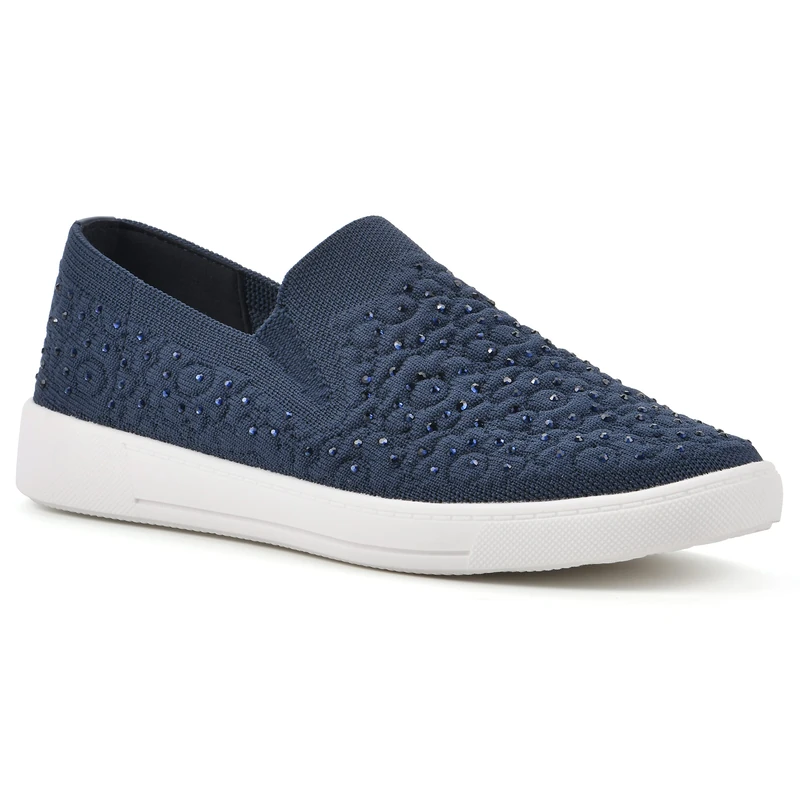 WHITE MOUNTAIN Women's Unit Sneaker, Navy/Fabric, 6 UK